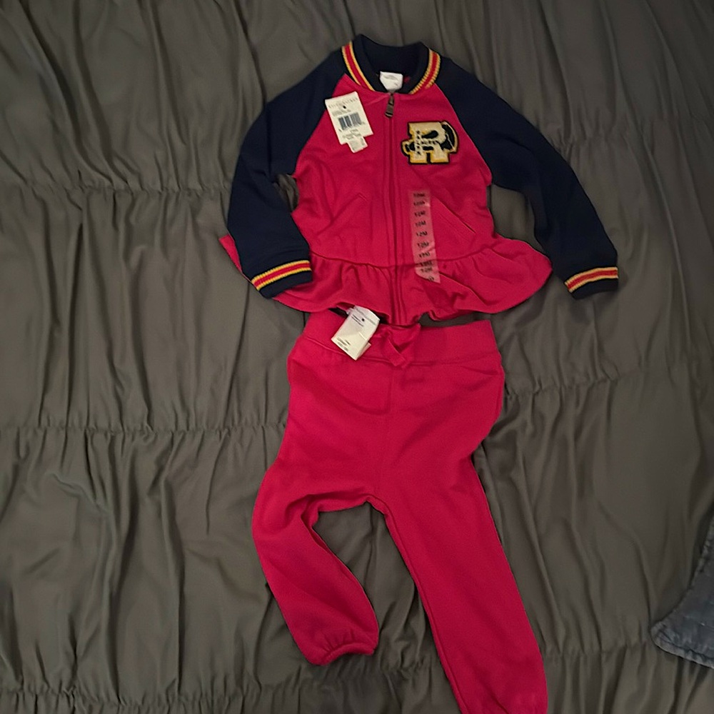 NWT RALPH LAUREN Baby Girl 2 Piece Set Size 12M Pink